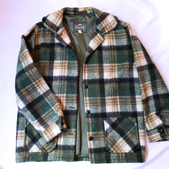 Vintage Jackets & Blazers - Vintage Canadian Camper Wool Mohair Plaid Coat